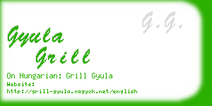 gyula grill business card